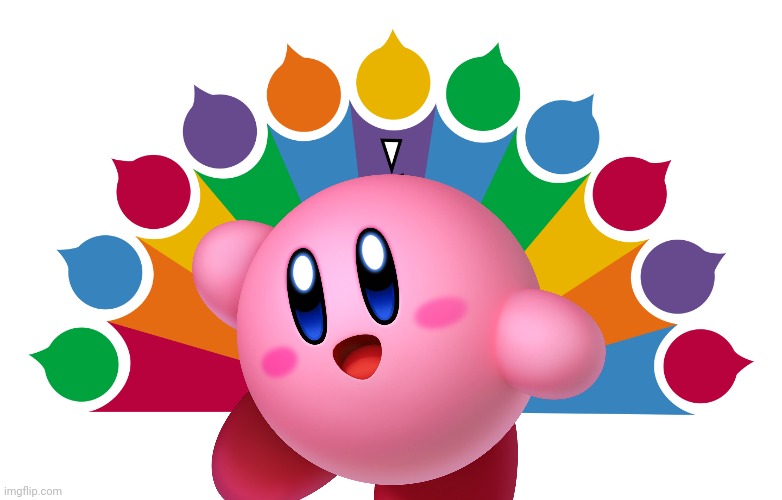 And Kirby ate NBC | image tagged in kirby,nbc peacock,memes | made w/ Imgflip meme maker