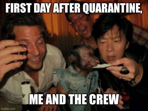 FIRST DAY AFTER QUARANTINE, ME AND THE CREW | image tagged in tyrone biggums | made w/ Imgflip meme maker