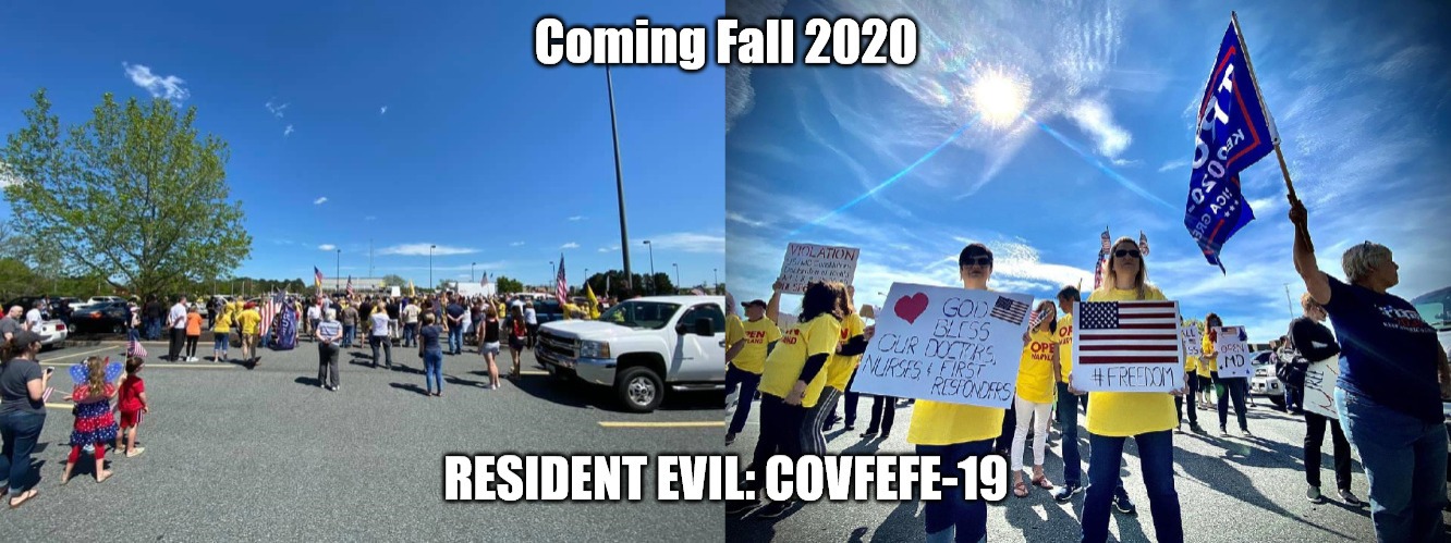 Covfefe-19 | image tagged in covid-19,lockdown,donald trump,coronavirus,quarantine,resident evil | made w/ Imgflip meme maker