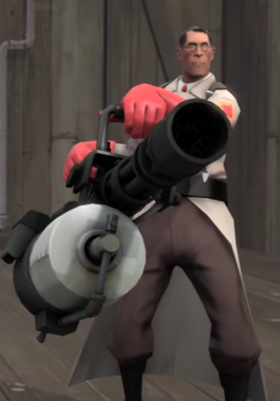 TF2 minigun medic Blank Meme Template