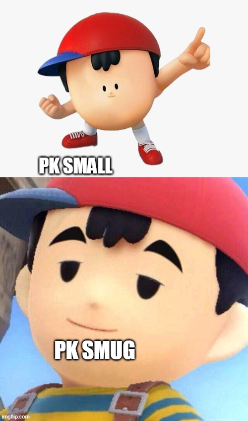 PK SMALL; PK SMUG | image tagged in nintendo entertainment system | made w/ Imgflip meme maker