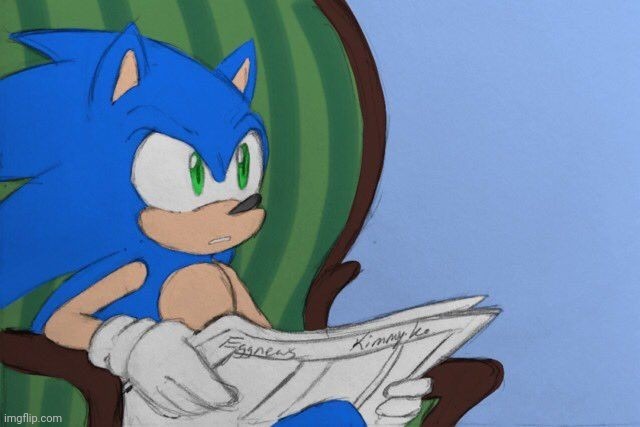 Sonic reading a newspaper | image tagged in memes,sonic the hedgehog,tom cat reading a newspaper,sonic hedgehog reading a newspaper | made w/ Imgflip meme maker