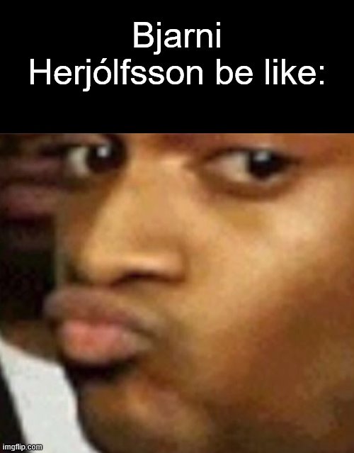 Conceited captioned | Bjarni Herjólfsson be like: | image tagged in conceited captioned | made w/ Imgflip meme maker