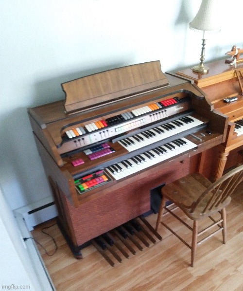 An organ my neighbors had sitting outside for free :D | image tagged in photo | made w/ Imgflip meme maker