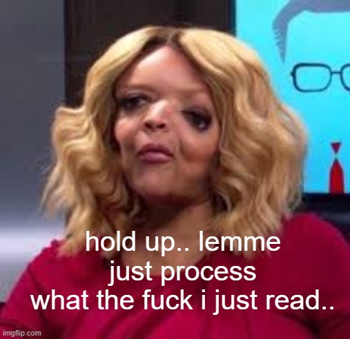 tf did i just read | hold up.. lemme
 just process 
what the fuck i just read.. | image tagged in memes,reactions | made w/ Imgflip meme maker