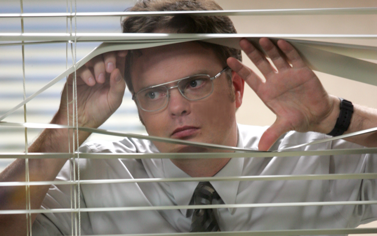 Dwight Shrute Window Blank Meme Template