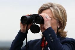 Hillary Clinton Binoculars Meme Template