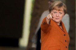 mean merkel Meme Template