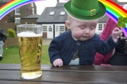 Drunk Baby St. Patrick's Day Meme Template