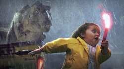Bubble Girl With T Rex Meme Template