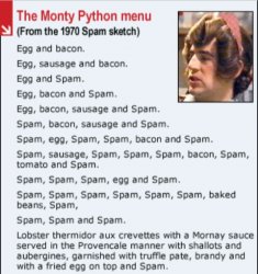 Monty Python spam menu Meme Template