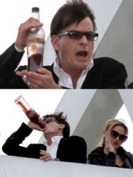 Charlie Sheen none of your business Meme Template
