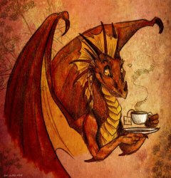 Dragon drinking tea Meme Template