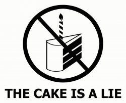 The cake is a lie  Meme Template
