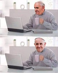 Hide the Pain Pope Meme Template