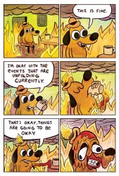 This is Fine Dog Meme Template