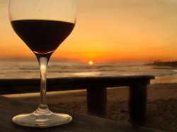 wine glass on beach Meme Template