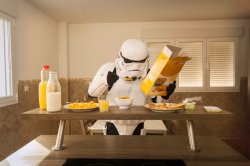 Stormtrooper breakfast Meme Template