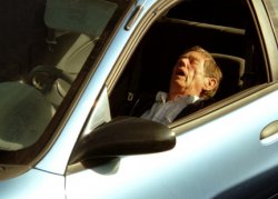 old man sleeping in car Meme Template