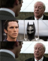 Alfred Pennyworth - "why do we fall" quote Meme Template