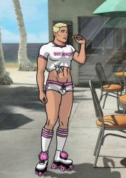 Archer Rollerblading Meme Template