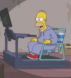 Homer "Workout" Meme Template