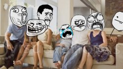 rage face family Meme Template