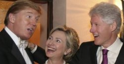 Bill trump Hillary laughing Meme Template