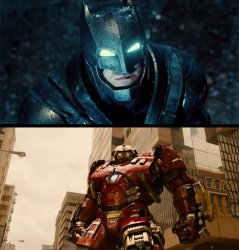 Supesbuster Batman vs Hulkbuster Iron Man Meme Template