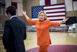 Hillary Clinton in Orange Meme Template