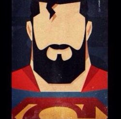 Superman with beard Meme Template