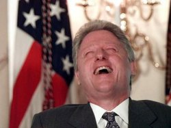 bill clinton laughing economy fix czar adviser Hillary neolibera Meme Template