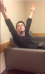 Dan Howell arms up Meme Template