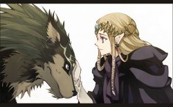 Twilight Princess Zelda and wolf link Meme Template