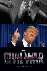 Trump vs Hitler : Civil War Meme Template