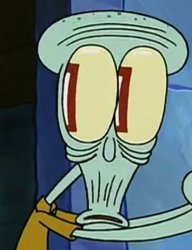 Busted Squidward Meme Template