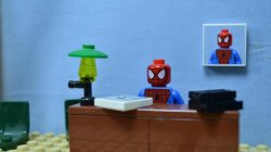 Lego Spiderman Desk Meme Template