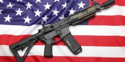 AR-15 and USA Flag Meme Template