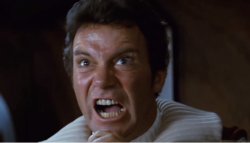 Kirk rages at Khan Meme Template