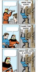 Open the gate Meme Template