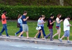 Kids cell phone zombie walk Meme Template