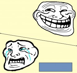 Crying Troll Face Meme Template