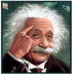 Albert Einstein points at head Meme Template