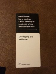 hillary cards against humanity Meme Template