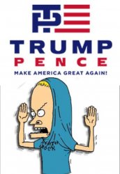 Trump-Pence Cornholio Meme Template
