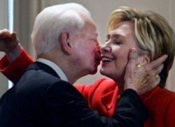 Clinton kissing klansman Meme Template