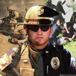 Cop Soldier Martial Law Anarchy Meme Template