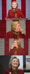 Hillary coughing Meme Template