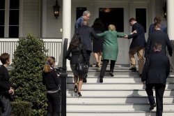 Hillary Stairs Meme Template