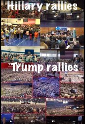 Trump rallies vs Hillary Clinton rallies Meme Template
